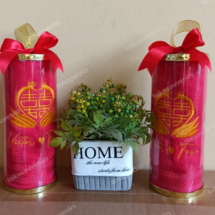 handuk teapai souvenir/ souvenir handuk bordir custom - tanpa bordir