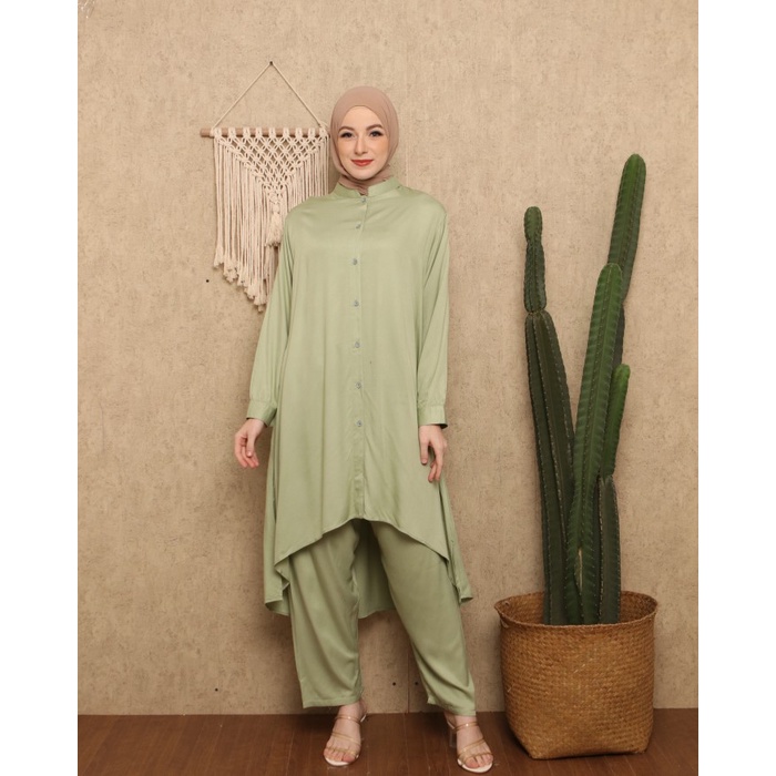 ONE SET/STELAN LONG TUNIK JUMBO LD 120 - Teracota