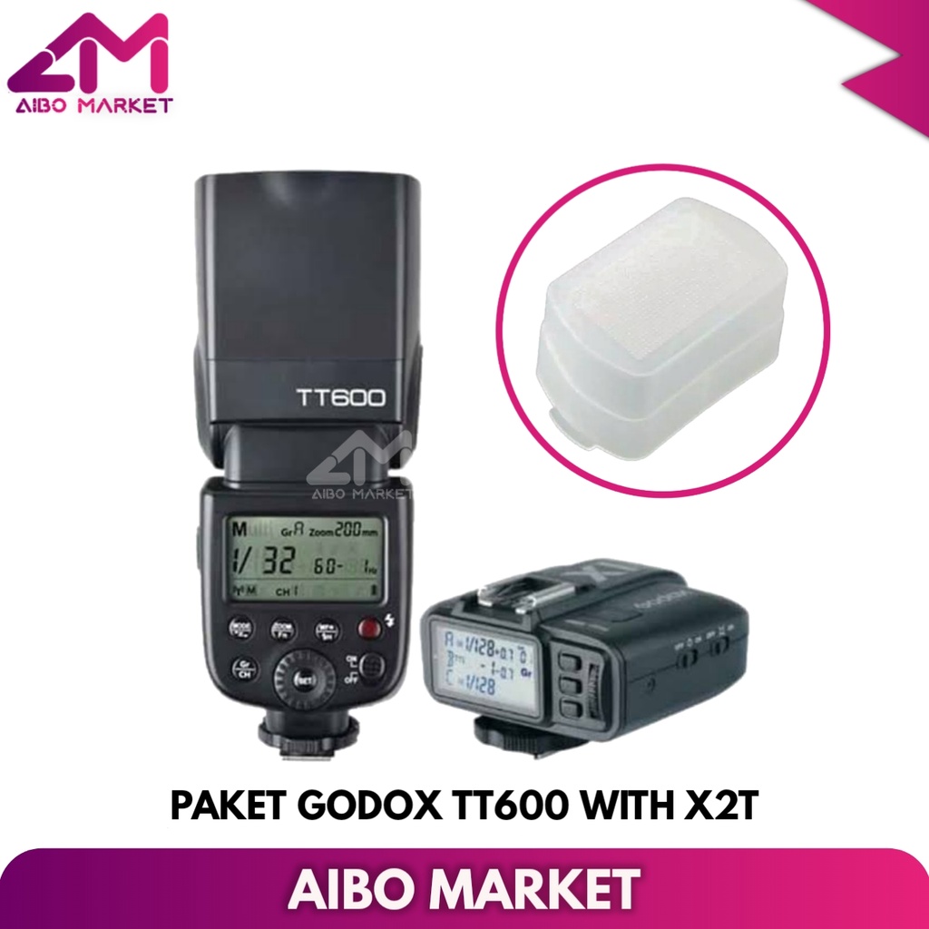 Paket Speedlite Flash Godox TT600 Universal + Trigger Godox Xpro