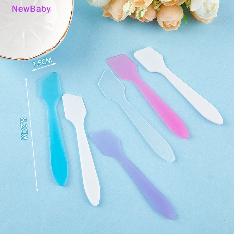 Newbaby 10pcs Spatula Kosmetik Mini Sendok Krim Wajah Makeup Masker Campur Sendok Beauty ID