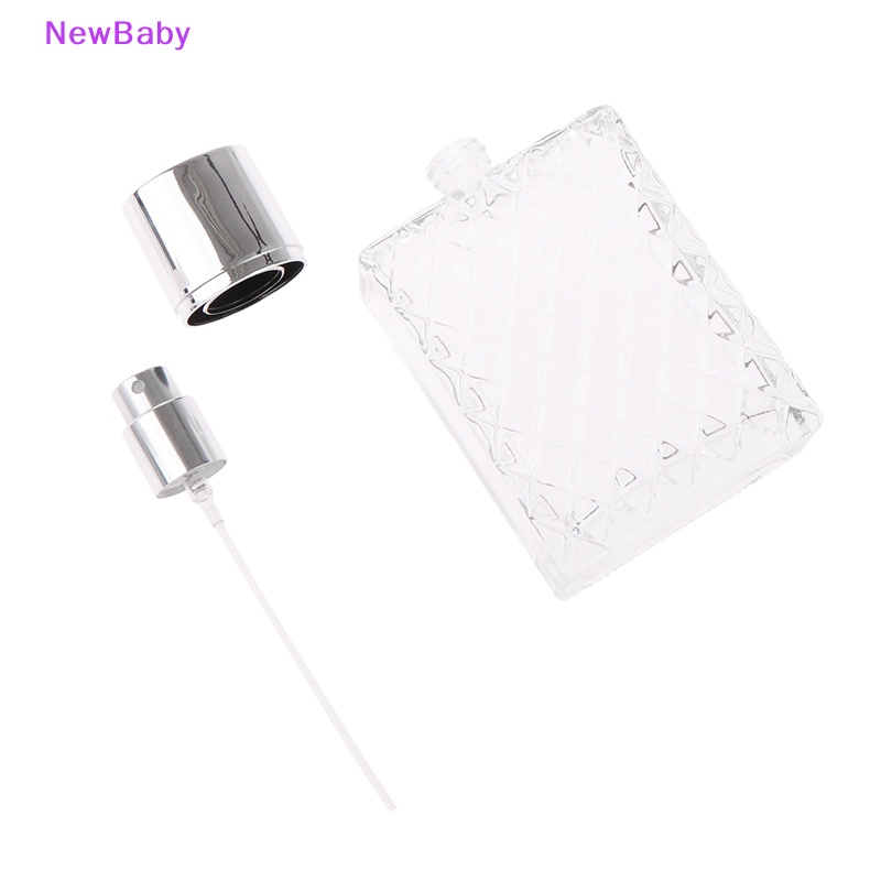 Newbaby 100ml Clear Glass Mist Square Botol Portabel Isi Ulang ID