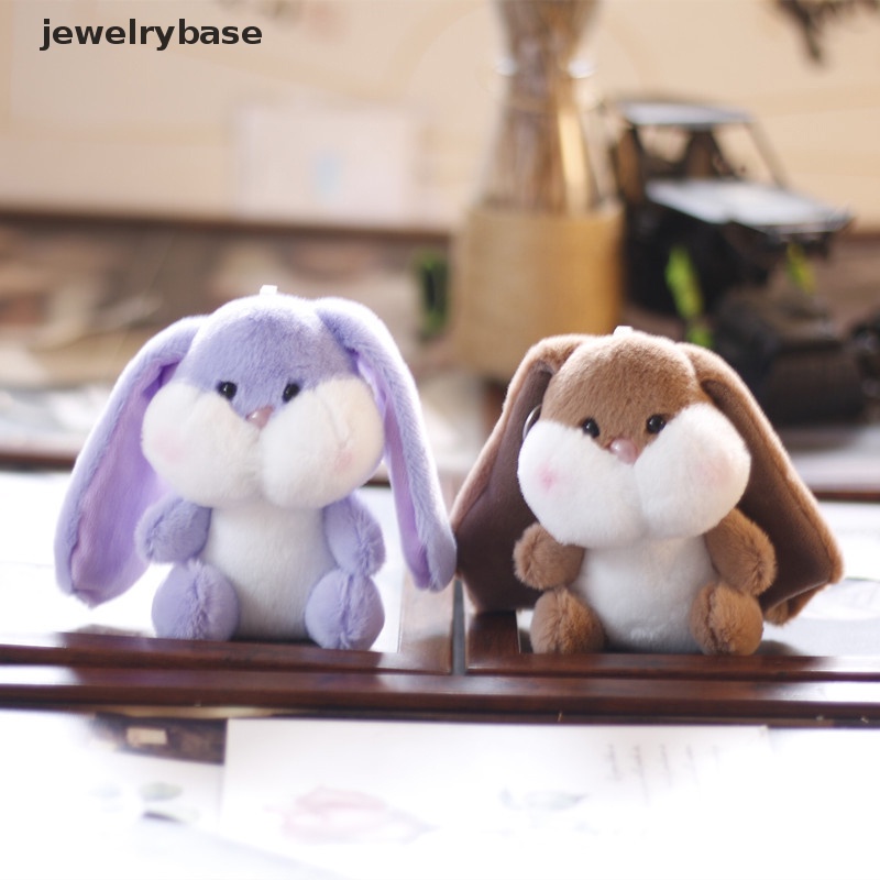 [jewelrybase] 1pc 12cm Kelinci Lucu Dengan Telinga Panjang Boneka Mewah Mainan Hadiah Boneka Gantungan Kunci Butik