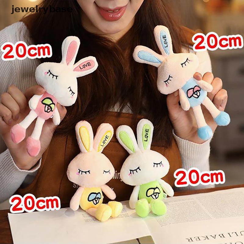 [jewelrybase] 1pc Lovely Rabbit Stuffed Plush Animal Bunny Mainan Untuk Bayi Perempuan Kid Hadiah Boneka Butik