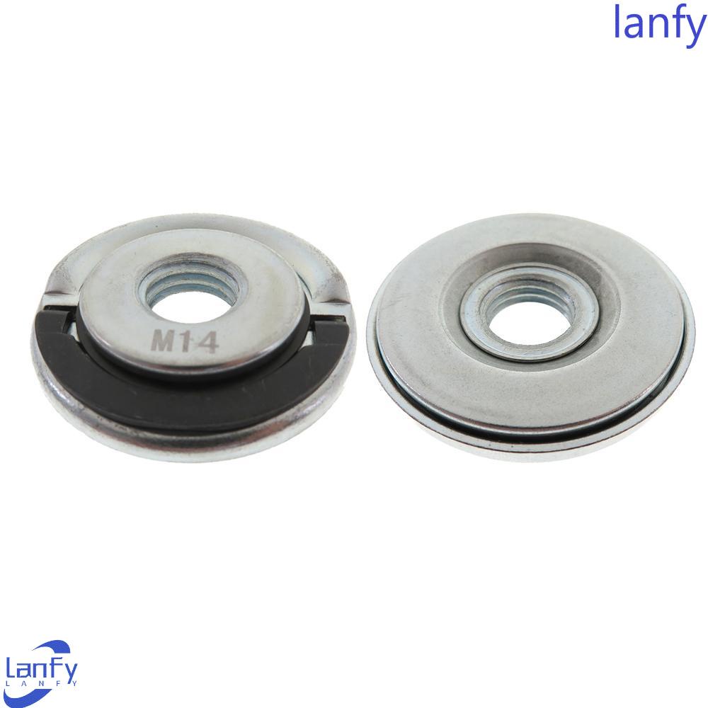 Lanfy Quick Release Flange Nut Inner Outer Self-Lock M14 Thread Angle Grinder Mur Angle Grinder Pas Part Perubahan Cepat Flange Nut Set