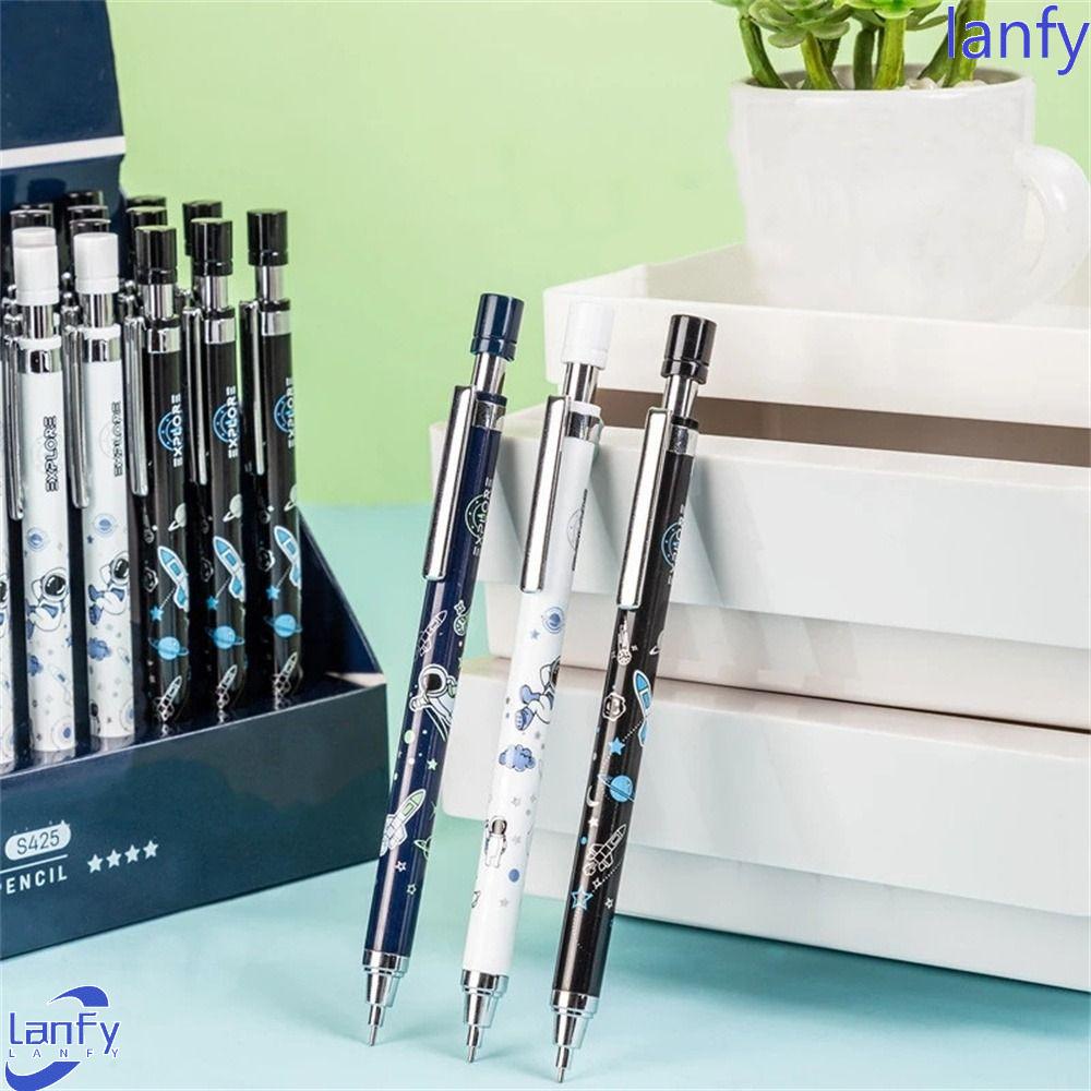 Lanfy Pensil Mekanik Otomatis 0.5mm Bentuk Astronot Untuk Stationery Sekolah