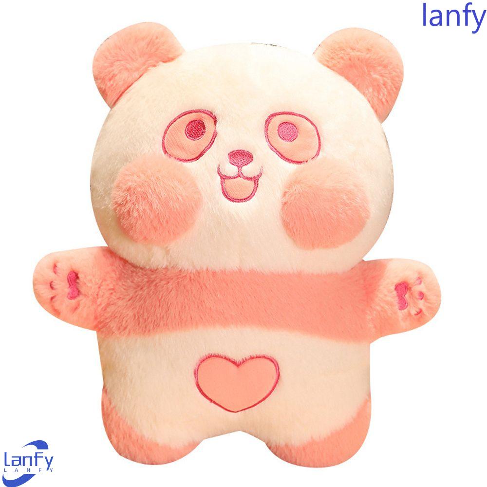 Lanfy DuDu Panda Mainan Mewah 38 cm Kualitas Tinggi Mainan Lembut Menemani Hadiah Ulang Tahun Fluffy Panda Kartun Boneka Mainan