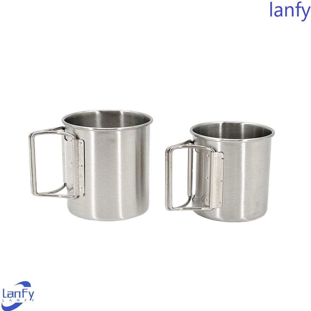 Lanfy Camping Cup Travel Water Cups Ringan Peralatan Dapur Luar Ruangan Cangkir Minuman Peralatan Masak Travel Mug Kopi Cangkir Air Minum