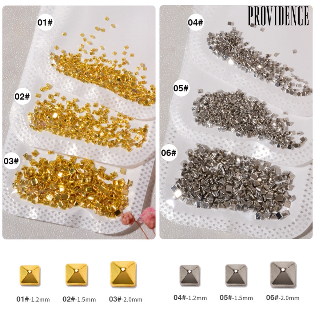 Providence 200Pcs/Set Nail Rivet Glitter 3D Efek Tidak Luntur Rivet Metal Seni Dekorasi Jalan Punk Pesona Untuk Manicure