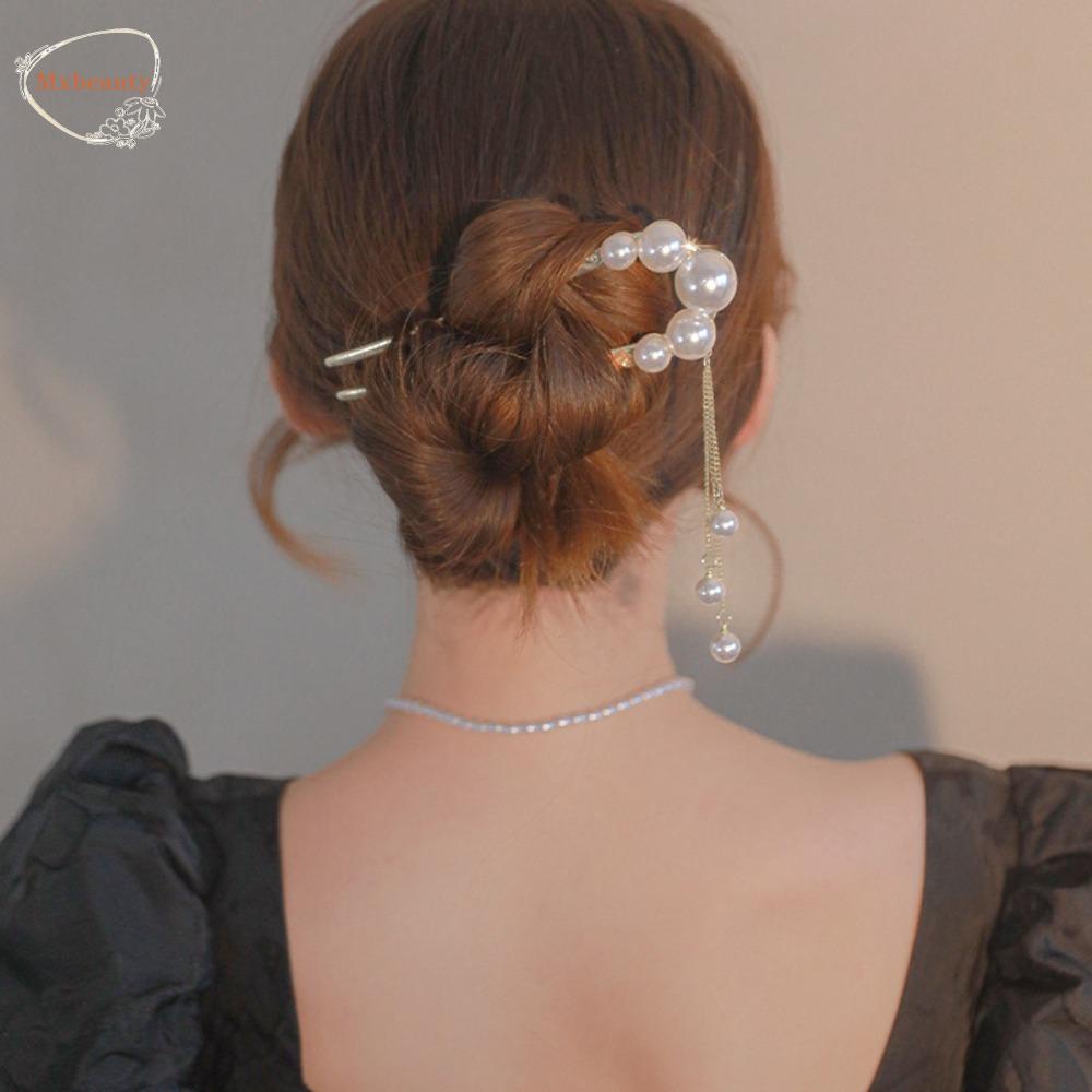 Mxbeauty Retro Rambut Garpu Sedikit Segar Manis Mutiara Aksesoris Pernikahan Elegance Alloy Gaya Cina Aksesoris