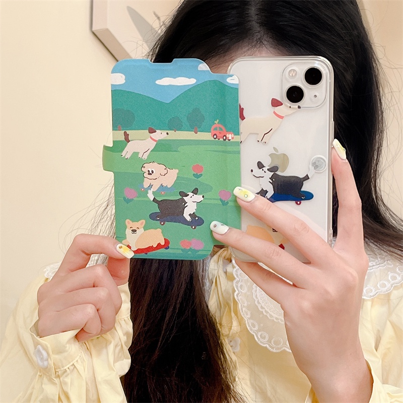 IPHONE Full Pelindung Flip Leather Cover Yang Dapat Ditutupi Casing Ponsel Iphone14 13 12 11 Pro Max Shockproof Case Cover