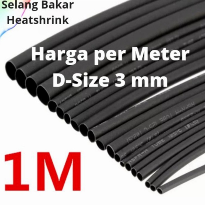 SELONGSONG BAKAR 3MM / HEATSHRINK 3MM / elongsong Solasi Pembungku Pelindung Isolasi Bungku Bakar Ka