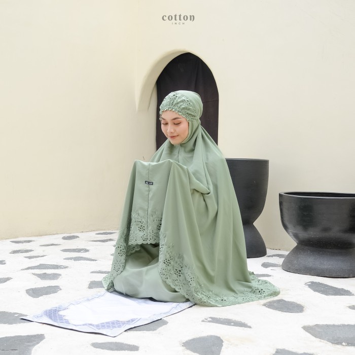 Cotton Inch - Attaya Mukena Khadijah - All Size, Matcha