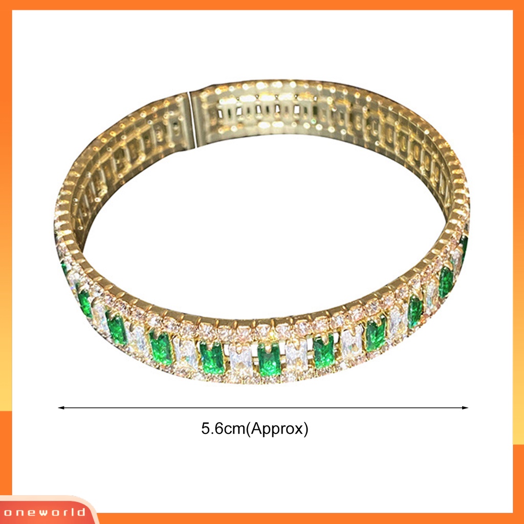 [EONE] Gelang Tangan Wanita Rantai Tangan Portabel Bulat Berlian Imitasi Mengkilap Untuk Hadiah