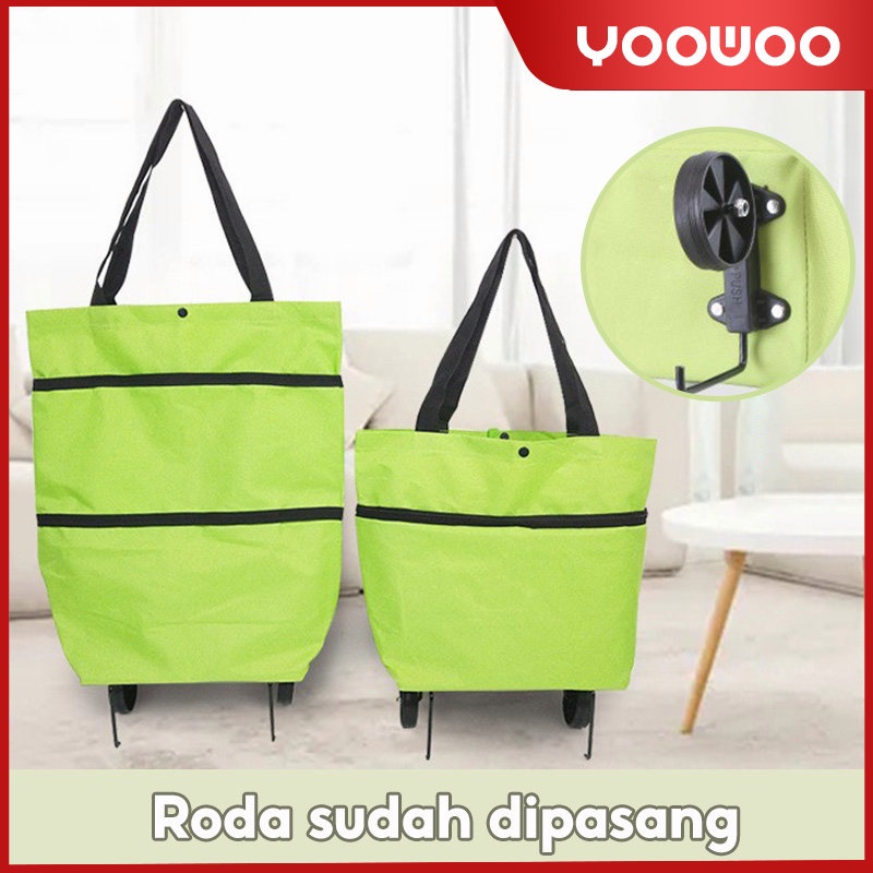 Tas belanja / tas lipat trolley / shopping bag serbaguna / Travelmate