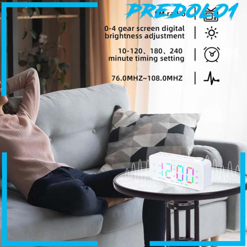 [Predolo1] Jam Weker Digital Snooze Alarm Clock Untuk Rumah Kantor Deep Sleepers