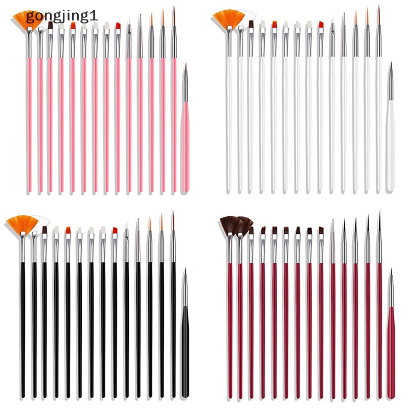 Ggg Kuas Kuku Untuk Manicure Gel Brush For Nail Art 15Pcs/Set Nail Brush Gel Brush ID