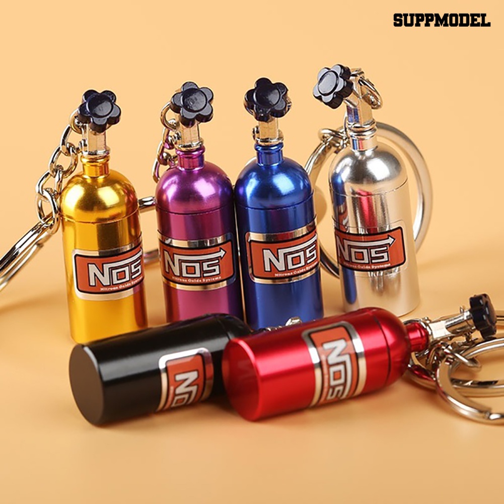 [SM Otomatis] Botol NOS Mini Oxide Nitrous Pill Stash Box Auto Gantungan Kunci Mobil Keyring Keyfob