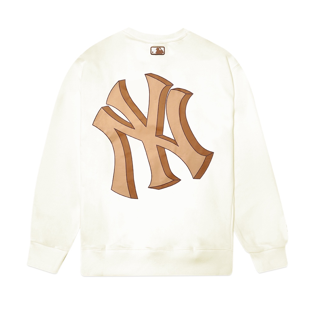 M7B NY Yankees Mega Logo Sweatshirt Beige