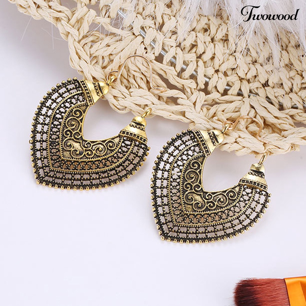 Twowood Anting Wanita Bohemian Alloy Wanita Bohemian Liontin Telinga