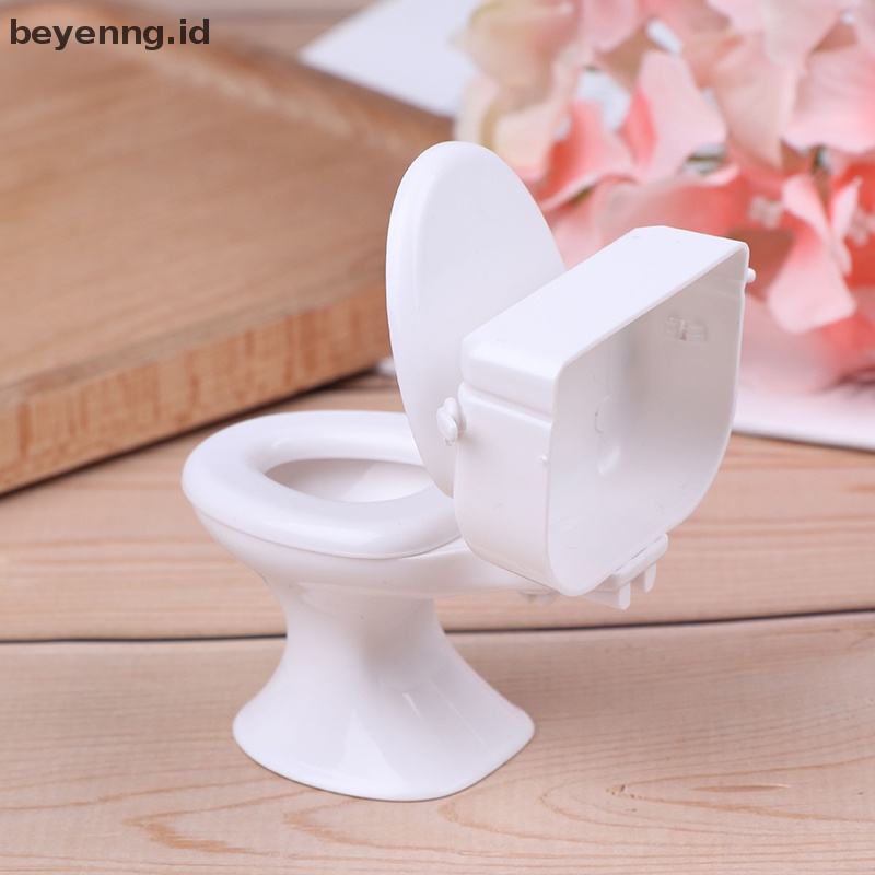 Beyen Furniture Rumah Boneka Vintage Kamar Mandi Toilet Miniatur Mainan Boneka Aksesoris ID