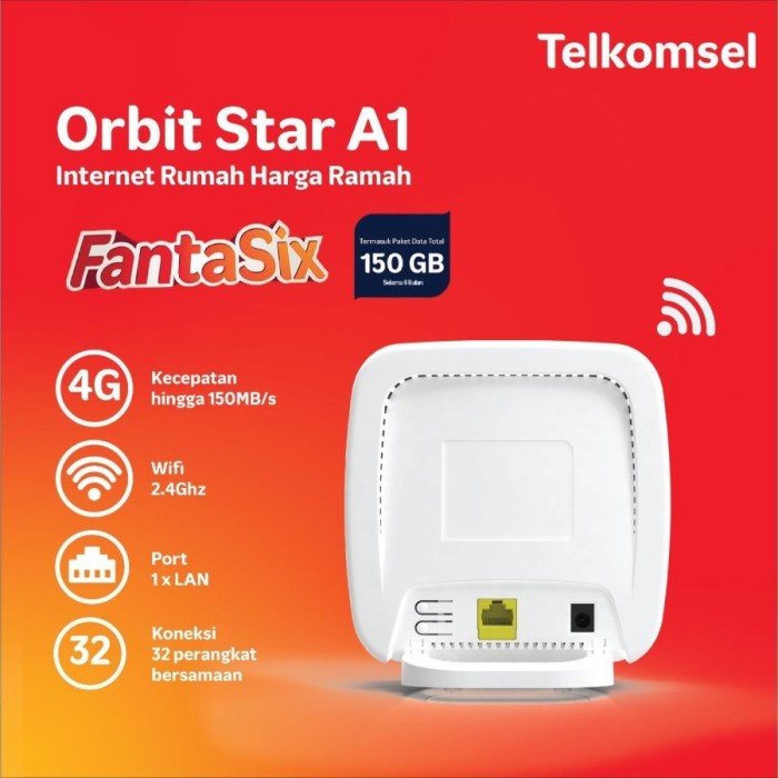 MODEM MIFI WIRELESS ROUTER TELKOMSEL ORBIT STAR A1 FREE PERDANA ORBIT