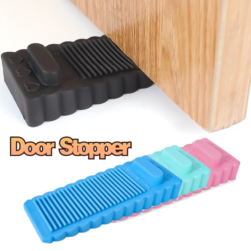 Silikon Non-slip Shockproof Door Block Plug/Rumah Kantor Anti-Tabrakan Trapesium Tetap Pintu Stopper