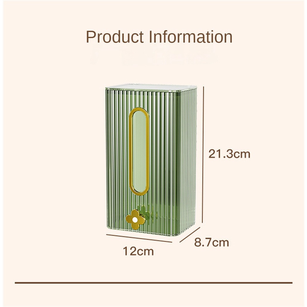 Box Kotak Tisu Terpasang Di Dinding Kotak Tisu Bebas Lubang Kotak Kertas Serbet Laci Kertas Kotak Penyimpanan Kain Lap Basah Pemegang Pengatur Kertas Kamar Mandi