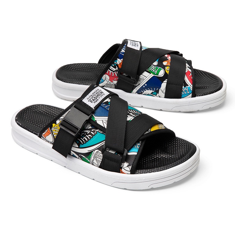MENFOOTGEAR COD SANDALS PRIA GRAFFITY SANDALS IMPORT PREMIUM