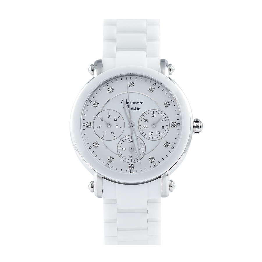 [Free Baterai] JAM TANGAN WANITA ALEXANDRE CHRISTIE AC 2377 / AC2377 CERAMIC ORIGINAL GARANSI RESMI 1 TAHUN