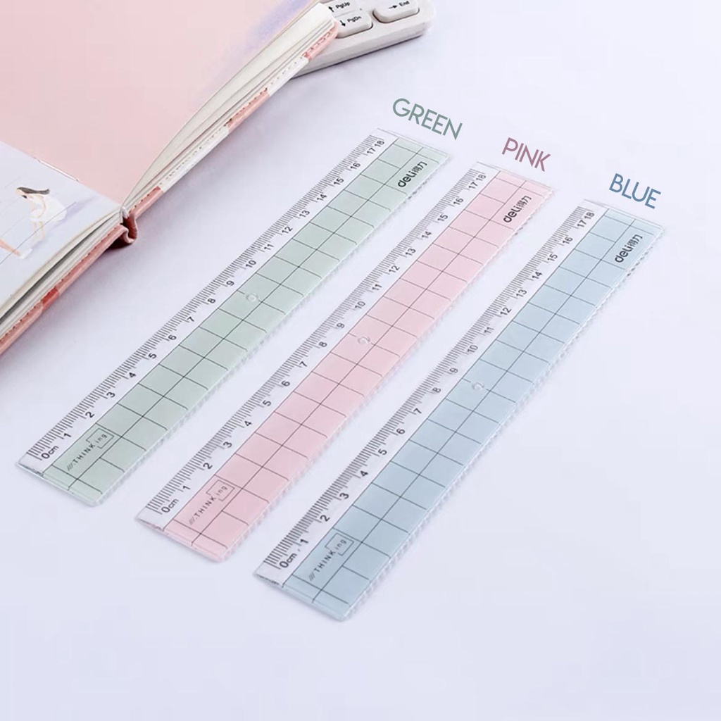 

Penggaris 18cm Acrylic Bening / School Ruler Aesthetic 2