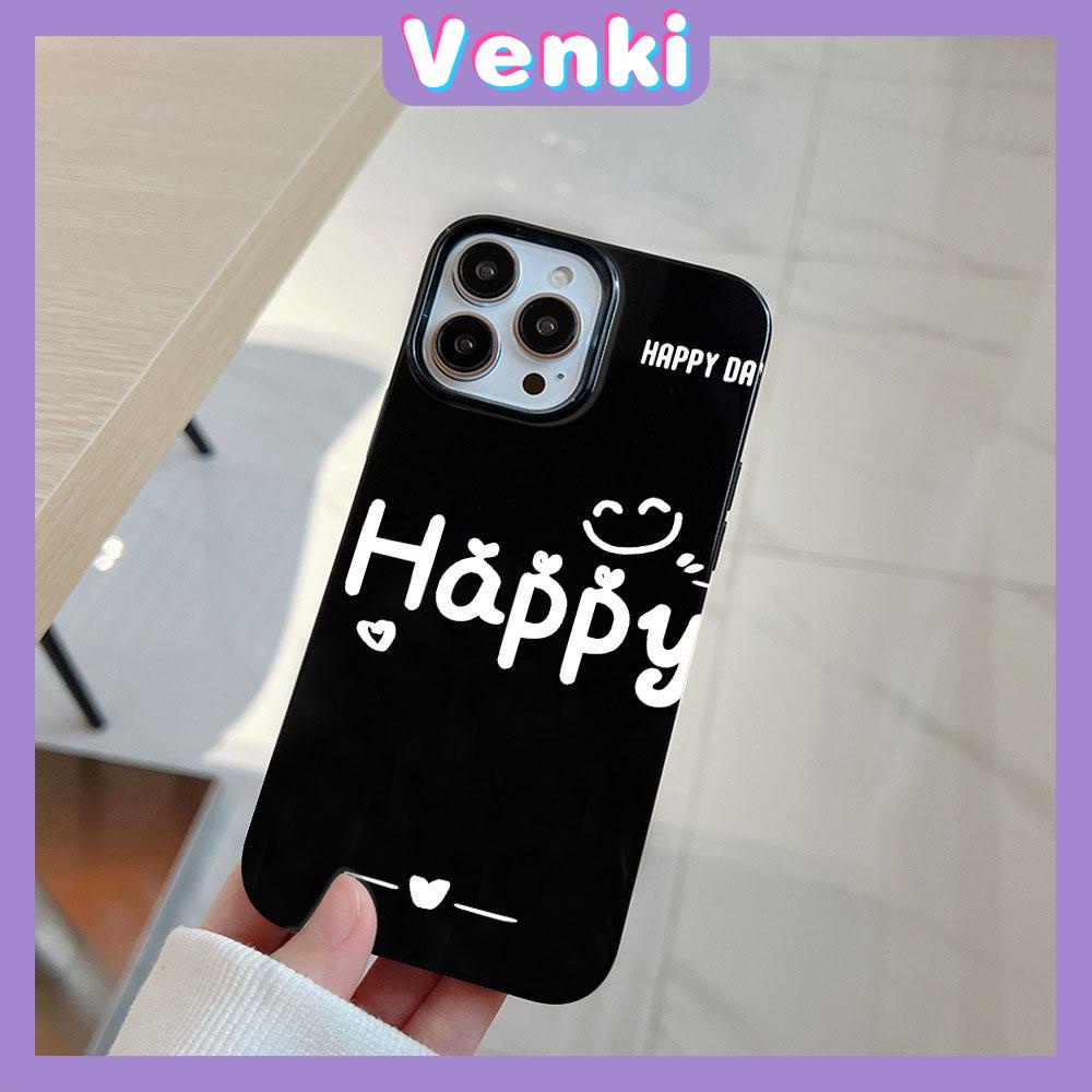 VENKI - For iPhone 11 iPhone Case Black Red Glossy TPU Soft Case Shockproof Protection Camera Simple White English Compatible with iPhone 14 13 Pro max 12 Pro Max xr xs max 7 8Plus