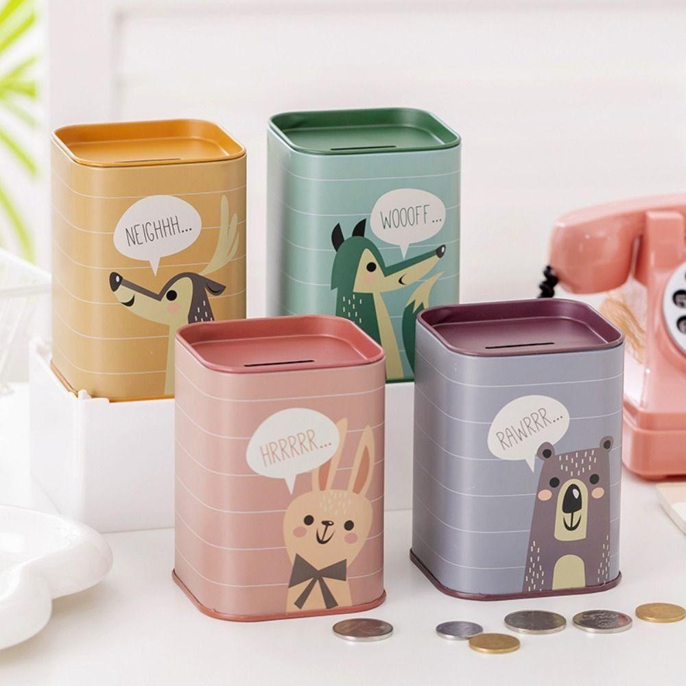 Mxbeauty Celengan Logam Kartun Mainan Untuk Anak-Anak Kapasitas Tinggi Mainan Cash Cabinet Dekorasi Rumah Jerapah Hewan Uang Kotak