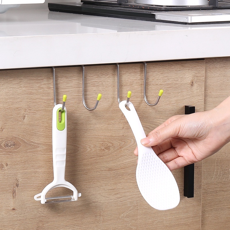 High Quality Stainless Steel Hook Punch Free Double S-Shape Hooks Dapur Kamar Mandi Pintu Kabinet Belakang Type Coat Towel Storage Hanger