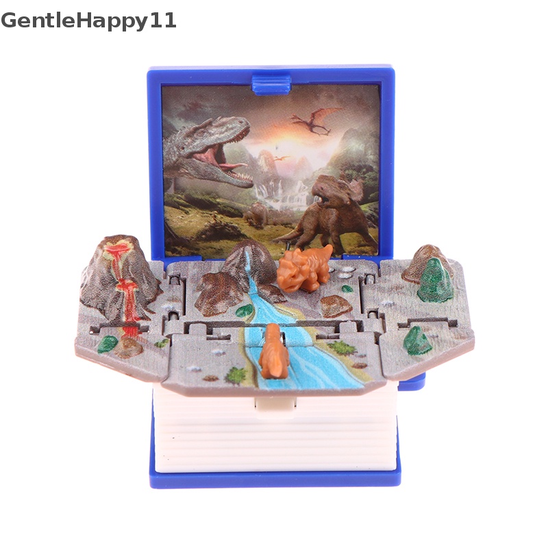 Gentlehappy Novelty Mini Dinosaurus Gantungan Kunci Mainan Game Genggam Anak Pop Out 3D Dino Dunia id