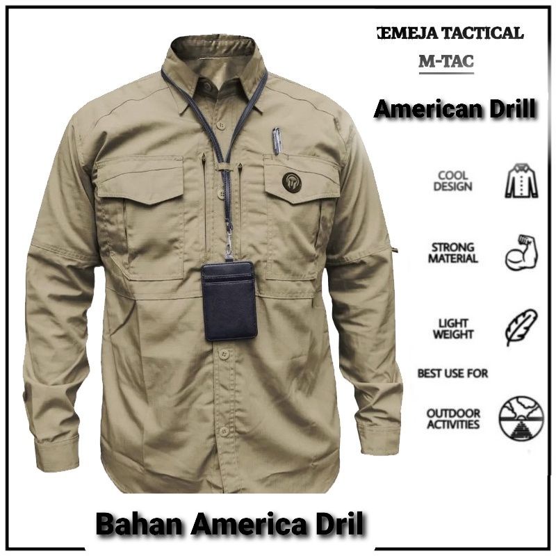 Grosir Kemeja Tactical M_TAC Lengan Panjang//Kemeja Tactical Outdoor//Kemeja Lapangan