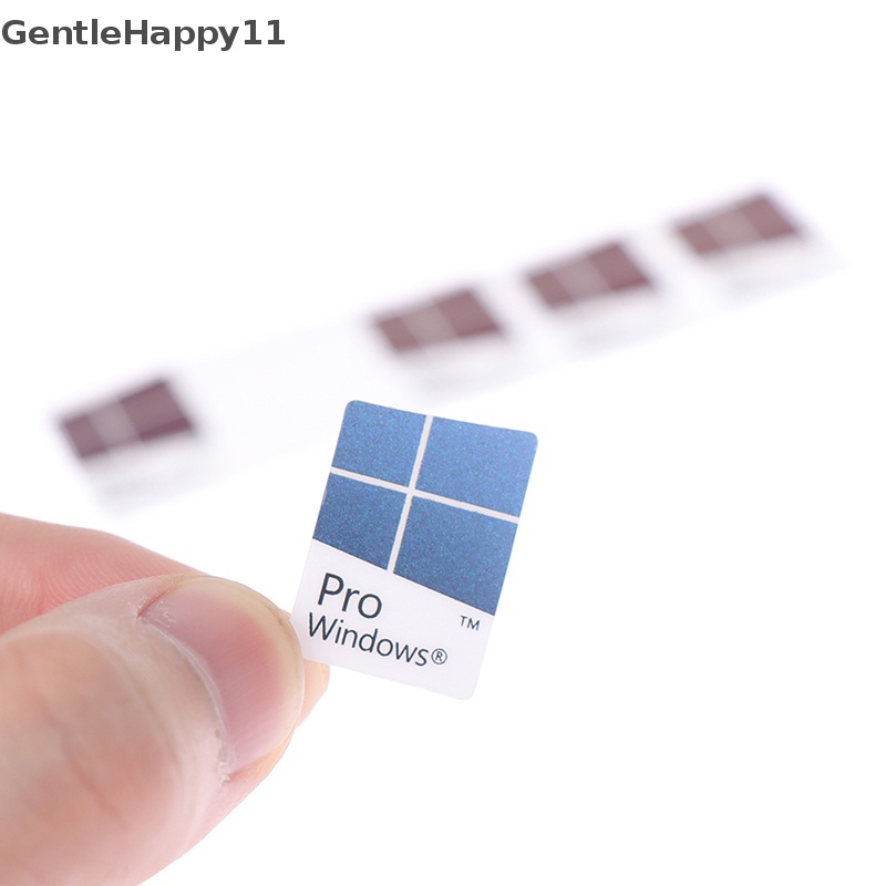 Gentlehappy 5pcs Biru Notebook Komputer Desktop Windows10 Stiker WIN10 PRO Label id