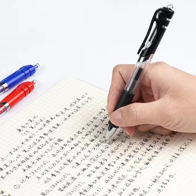 [Harga Grosir] [Unggulan] 1pc 0.5mm Pena Gambar Sederhana Tekan Pena Netral Cepat Kering Pena Biru Merah Hitam Pena Tanda Tangan Siswa Alat Tulis Perlengkapan Kantor Sekolah