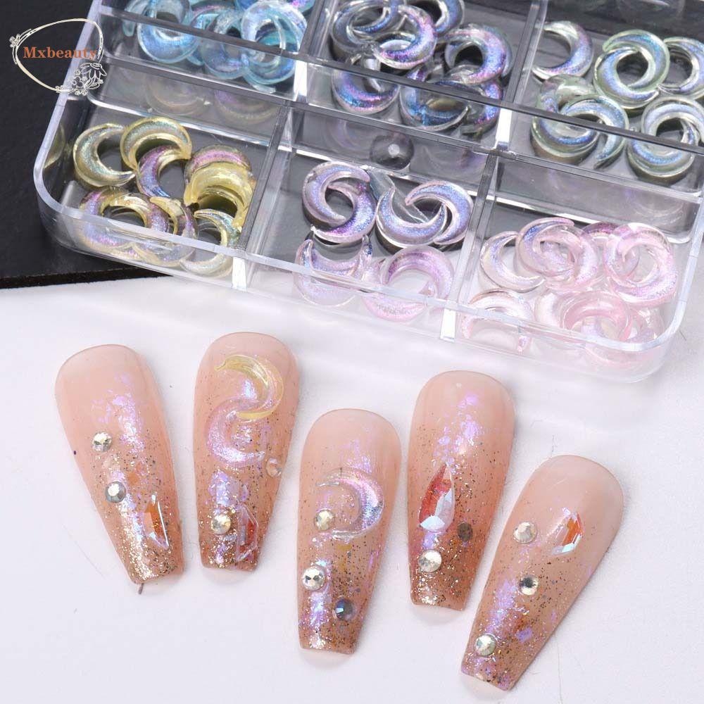 Mxbeauty Aurora Dekorasi Kuku Wanita Fashion Nail Charms Resin Manikur Aksesoris Hiasan Kuku Nail Jewelry