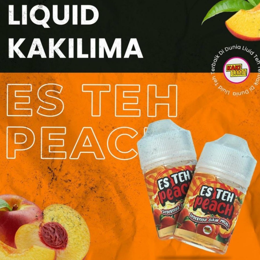 Kaki Lima Es Teh Peach 60ML by Kaki Lima Liquid 100% Authentic