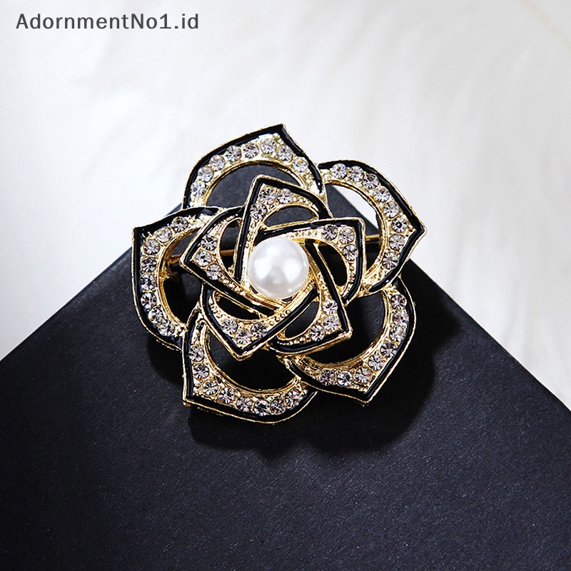 [AdornmentNo1] Fashion Mutiara Camellia Bros Untuk Wanita Pakaian Mantel Perhiasan Aksesoris Hadiah [ID]