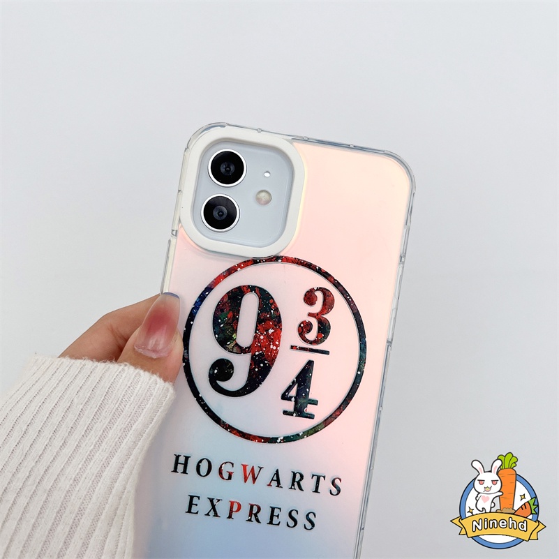 Casing Kompatibel untuk iPhone 14 13 12 11 Pro Max X Xr Xs Max 8 7 Plus SE 2020 Ins Gradien Merah Muda Casing Ponsel Keren Laser Bening Akrilik Anti Sidik Jari Penutup Pelindung Halus