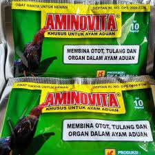 JUAL AMINOVITA 1 PAK 10 SACHET OBAT VITAMIN DOPING AYAM PETARUNG ADUAN MEMPERKUAT MENGUATKAN OTOT