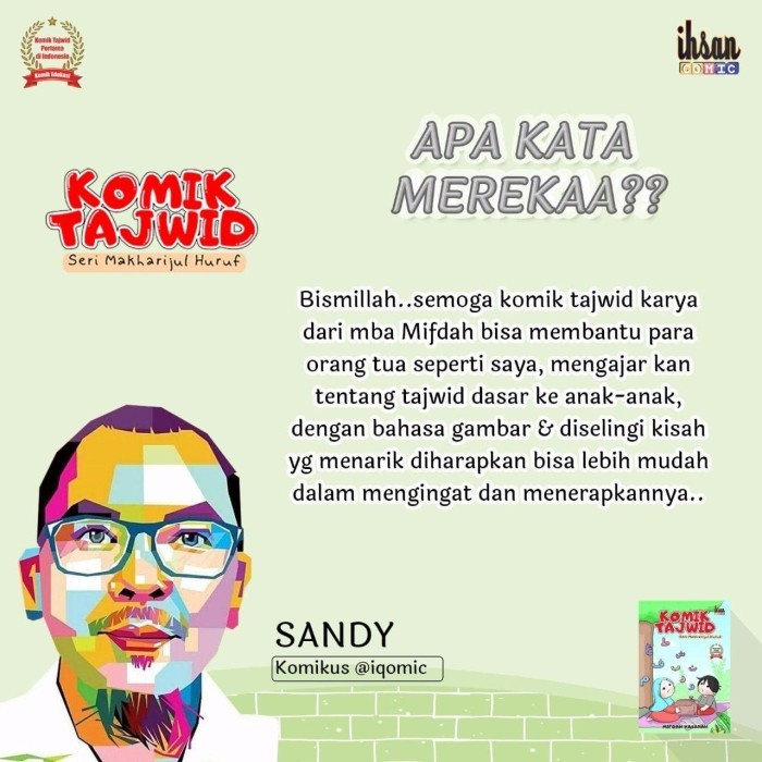 BUKU Komik Tajwid Seri Makharijul Huruf