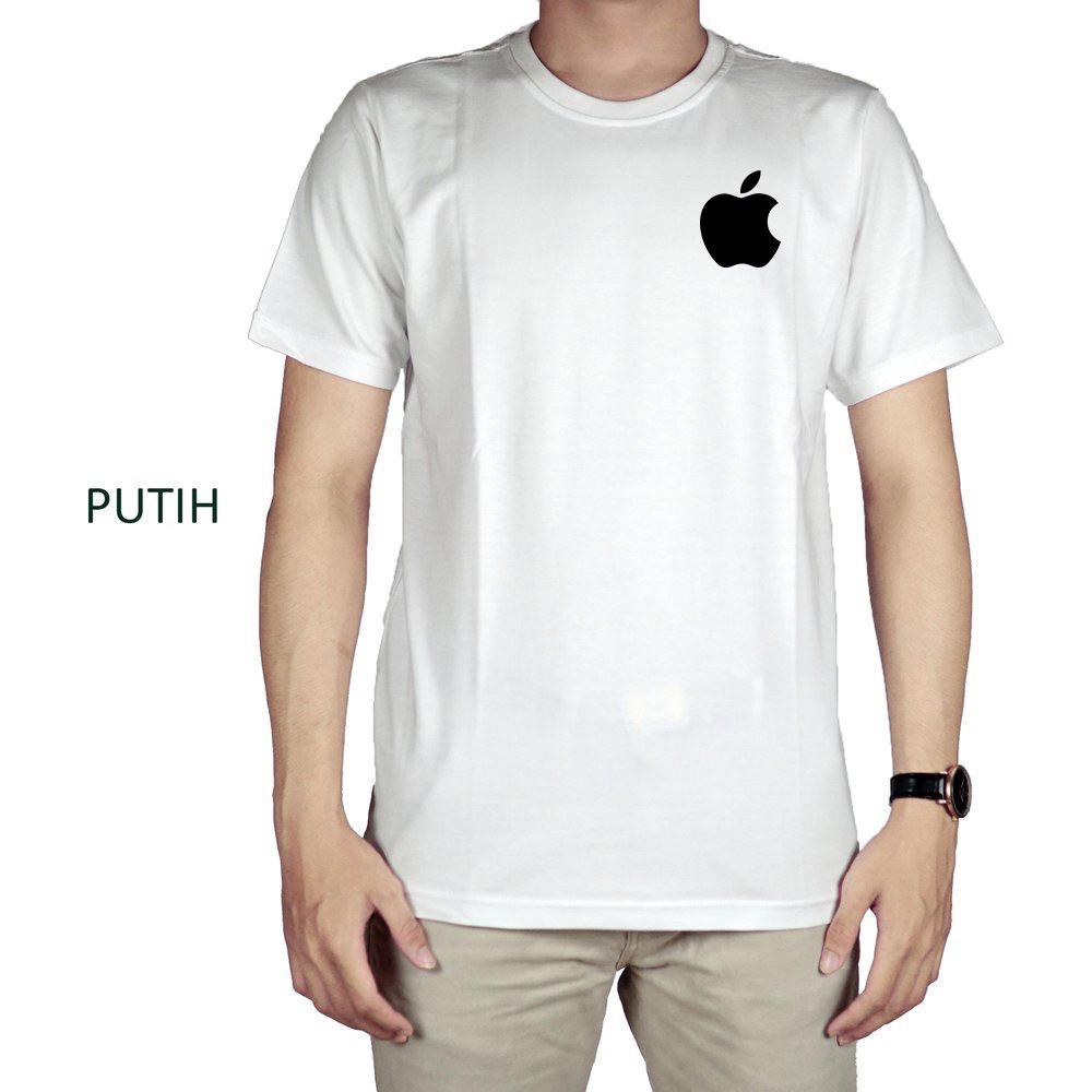 Bayar Di tempat/ BS//TERLARIS//BAJU KAOS APPLE LOGO//T-SHIRT TANGAN PENDEK//FASHION DISTRO PRIA//GOOD QUALITY