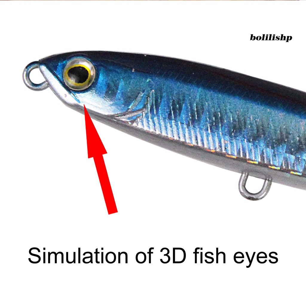 Bo-10-24g Umpan Umpan Simulasi Realistis 3D Fisheye Treble Hook Panjang Casting Multi-Swim Layer Fishing Lure Perlengkapan Memancing