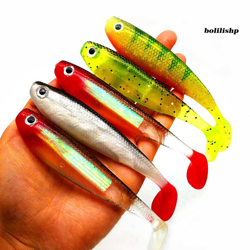 Bo-12cm/12g Umpan Pancing Ketangguhan Bagus Warna Cerah Mata 3D Pelangi Gigit Ikan Lembut Ekor Dayung Swimbait Untuk Air Tawar