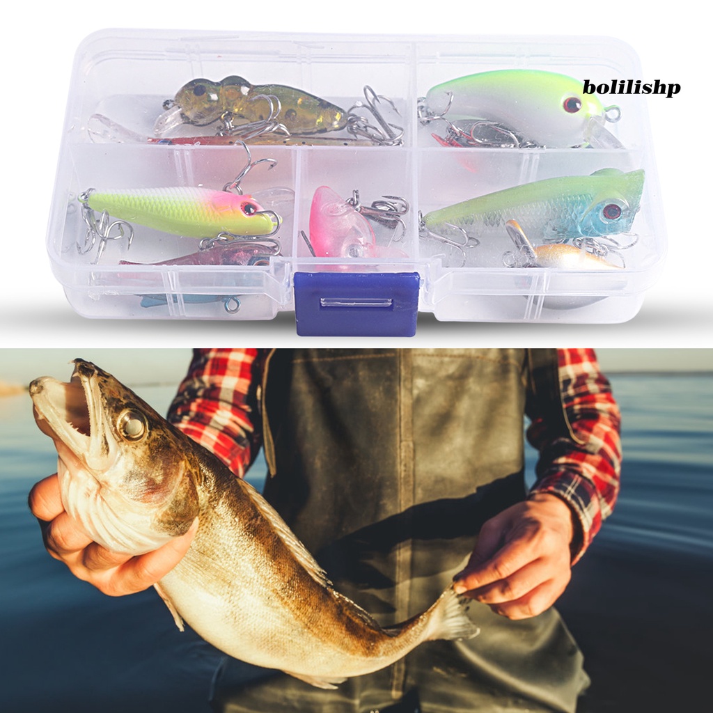 Bo-10pcs/box 3g Umpan Pancing Simulasi 3D Fisheyes Tajam Kait Reusable Tahan Lama Atraksi Ikan Universal Tenggelam Ikan Kecil Popper VIB Payet Engkol Umpan Keras Peralatan Memancing