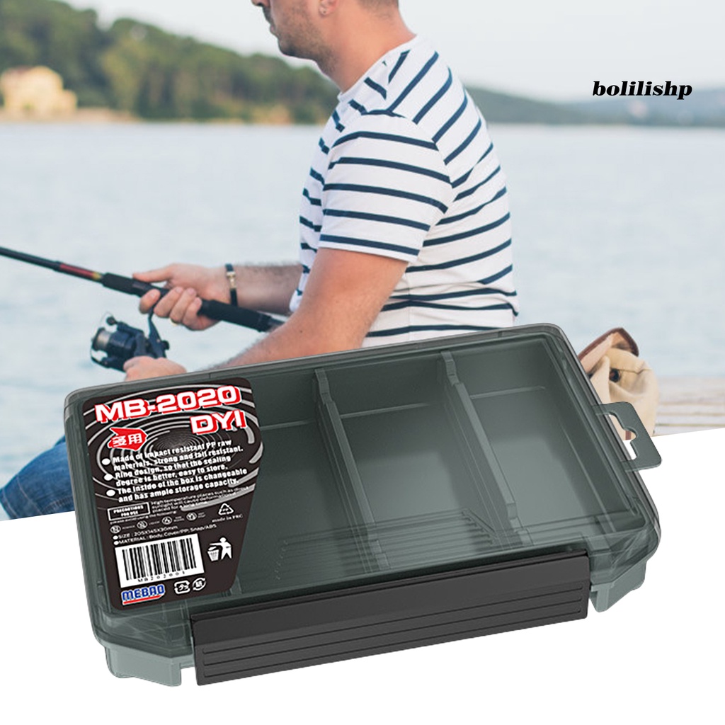 Bo-fishing Toolbox Multifungsi Tahan Air Mini Fish Hook Rectangular Penyimpanan Kemasan Case Untuk Pecinta Memancing