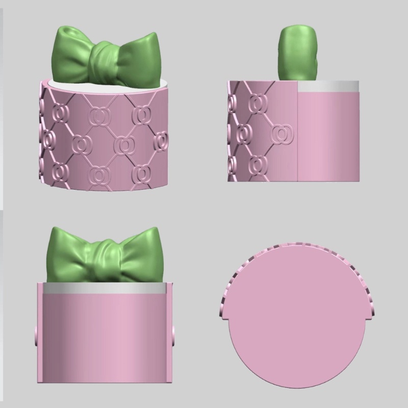 Siy Kotak Penyimpanan Cetakan Resin Dengan Tutup Bentuk Ikatan Simpul Tutup Silicone Tempat Penyimpanan Epoxy Resin Molds Candy Container Mold DI