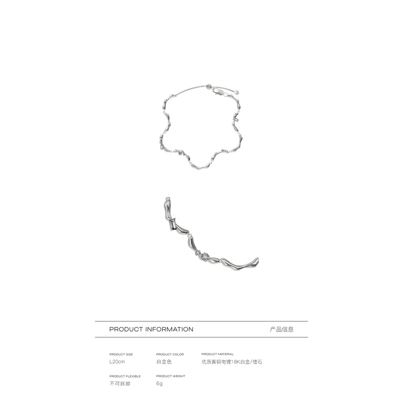 Goldkingdom Aksesoris Perhiasan Fashion Ready Stock Desain Niche Gelang Rasa Canggih Gelang Penyesuaian Teleskopik Kreatif.